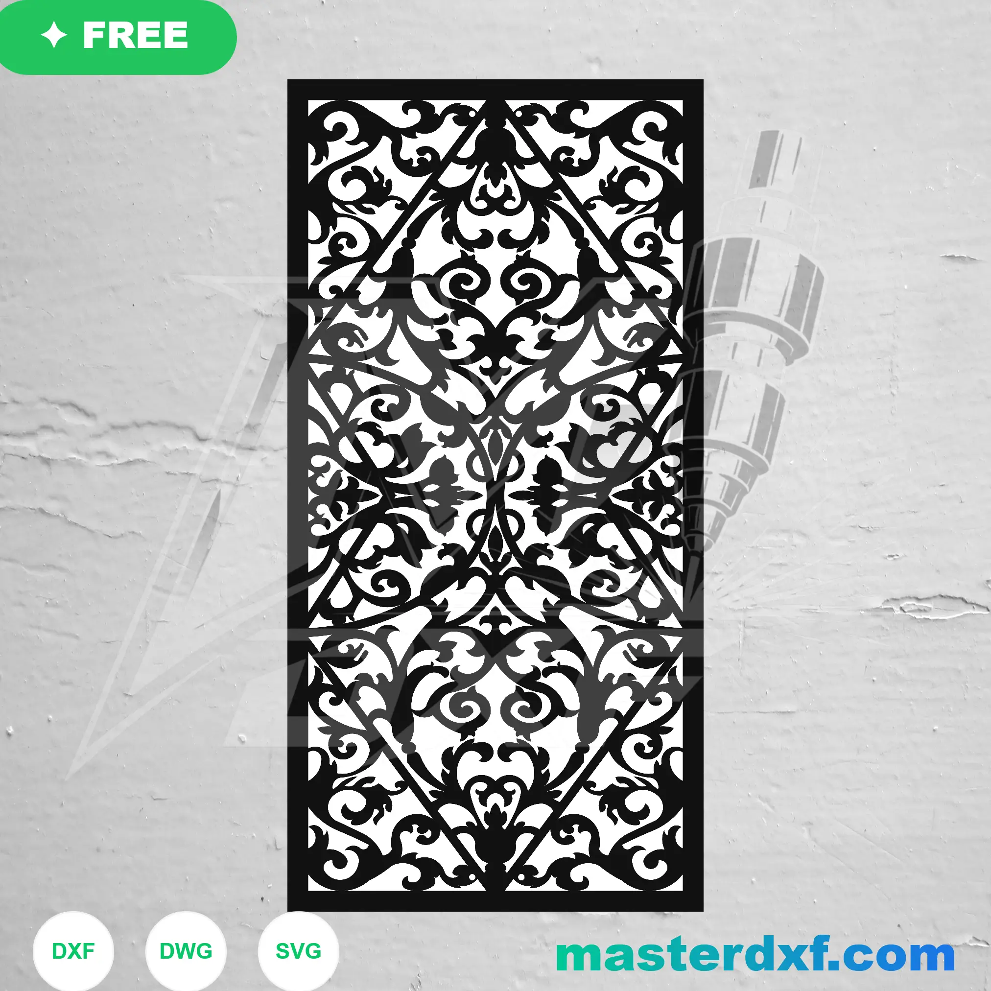 Abstract Skewed Block Asymmetric Privacy Slat Panel DXF File